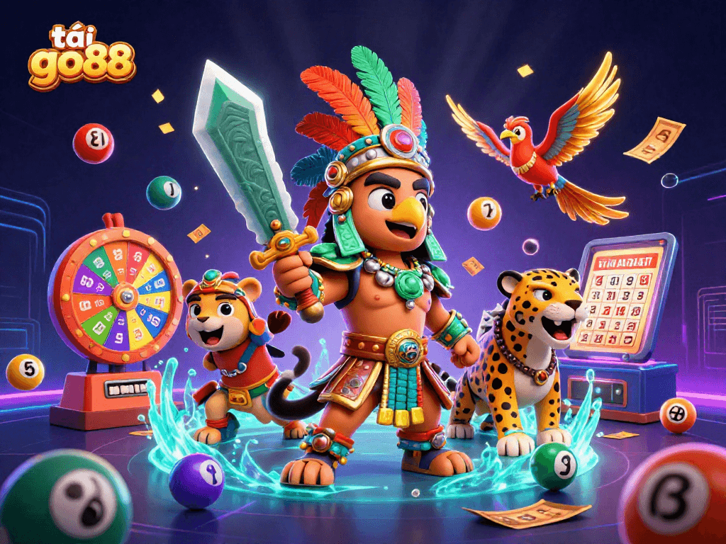 Engage with the exciting gameplay of tải go88’s lottery theme, featuring colorful elements and dynamic characters.