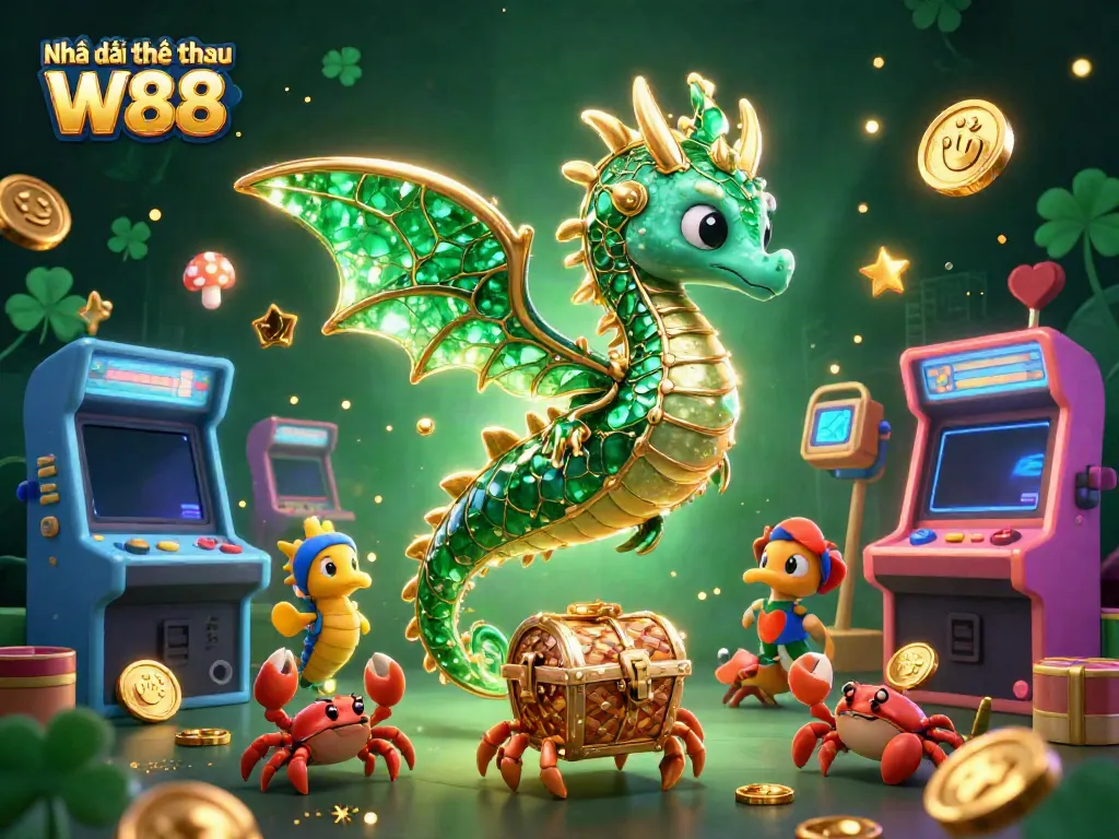 Experience exhilarating gameplay at Nhà cái thể thao W88 with vibrant casino-themed illustration.