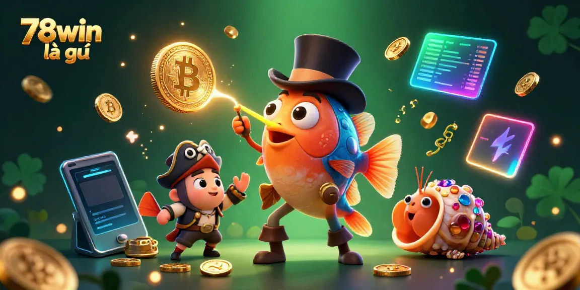 Engage with the thrill of 78win là gì as a vibrant underwater scene brings winning symbols and crypto elements alive.