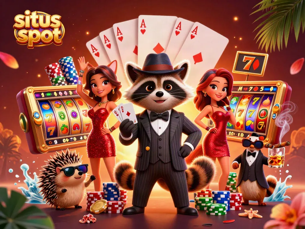 Experience the thrill of situs slot with charming characters and vibrant casino elements.