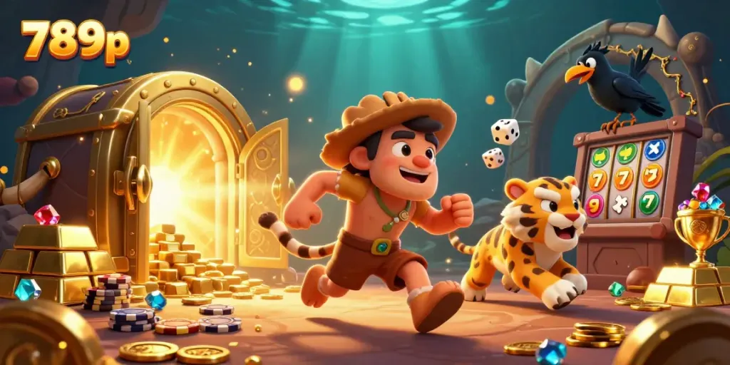 Experience the thrilling atmosphere at 789p's prehistoric casino with dynamic games and gold treasures.