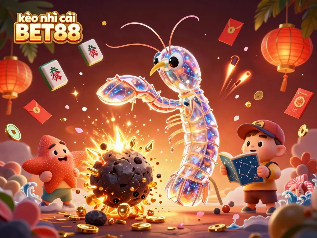 Experience thrilling action with kèo nhà cái BET88 as the galactic samurai and starfish navigate a treasure-filled space.