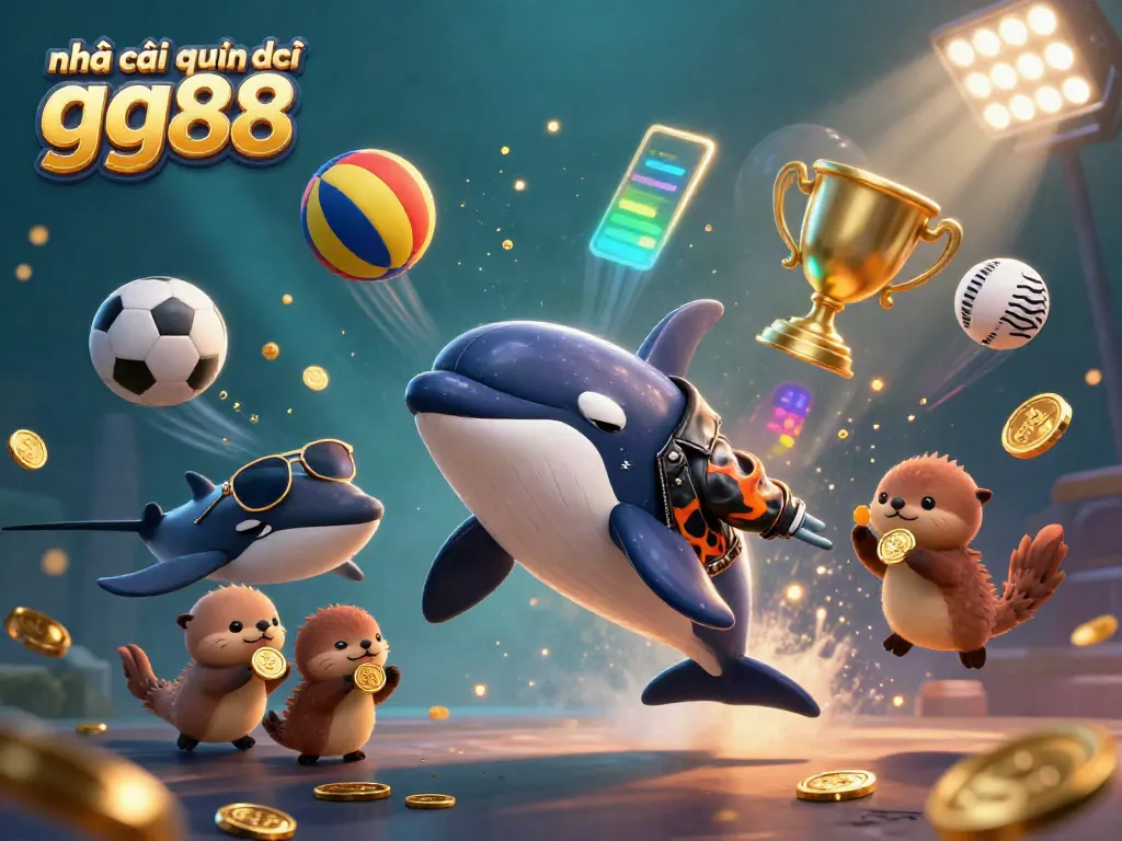 Engaging scene showcasing the dynamic world of nhà cái quốc tế gg88 with whimsical characters and vibrant casino elements.