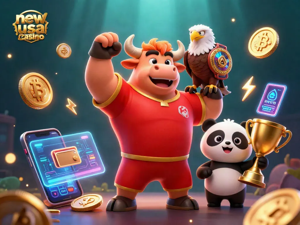 Engage with the exciting world of new usa casino featuring vibrant characters and crypto-themed elements.
