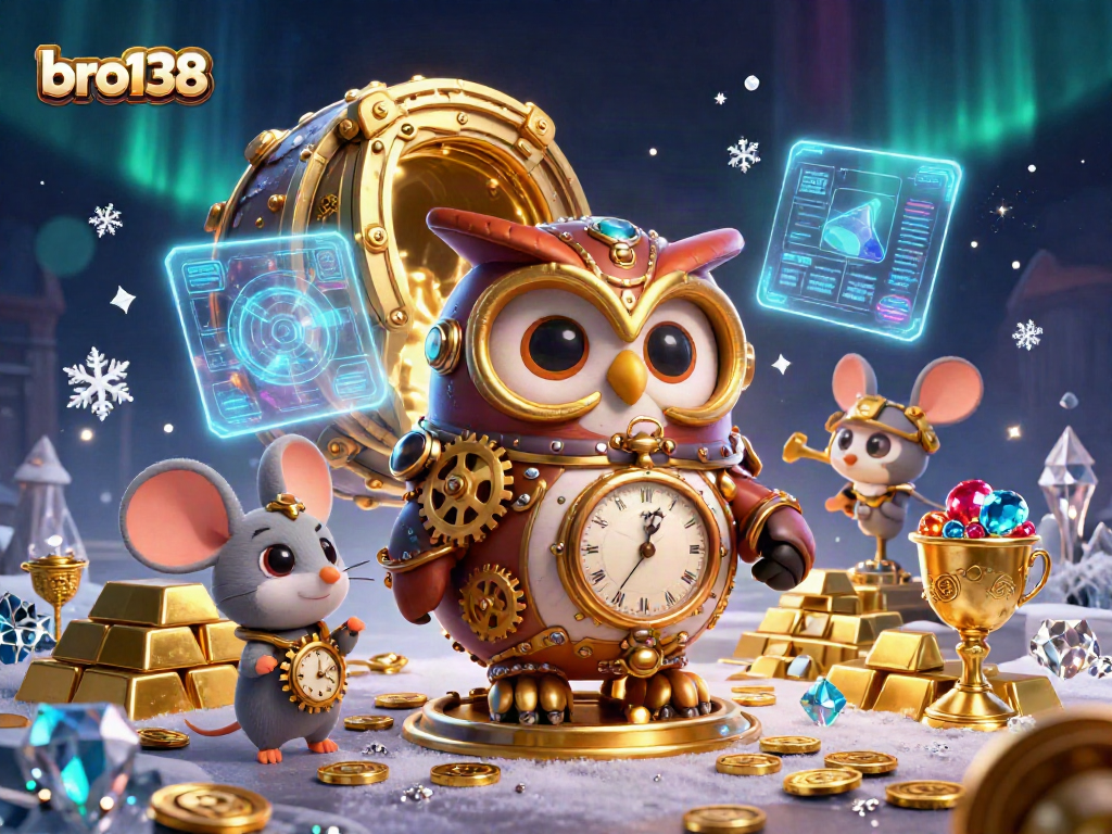 Experience thrilling wins with bro138 in a vibrant 3D casino adventure featuring steampunk elements.