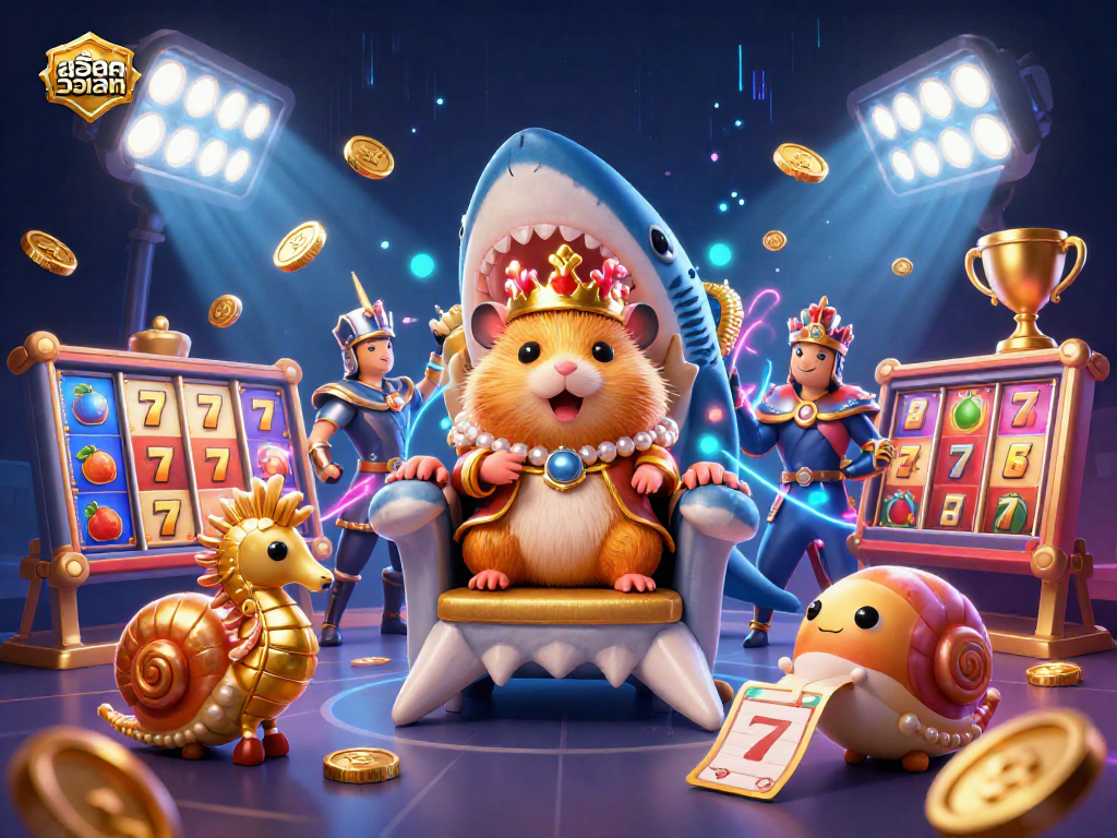 Engage with สล็อตวอเลท for thrilling casino adventures featuring the tiny golden hamster king and dynamic game elements.