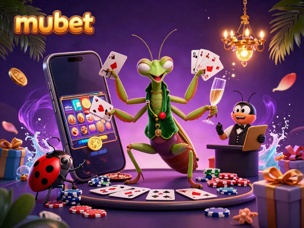 Experience the excitement of mubet in a vibrant 3D casino scene with engaging characters and dynamic game elements.